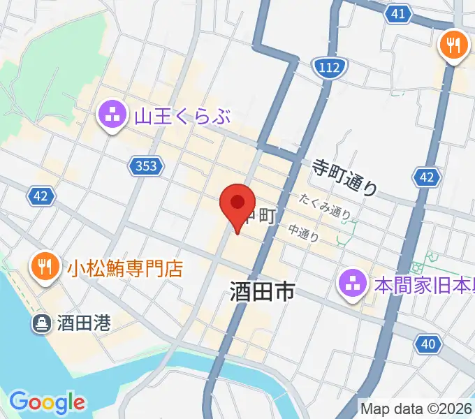 酒田hopeの地図