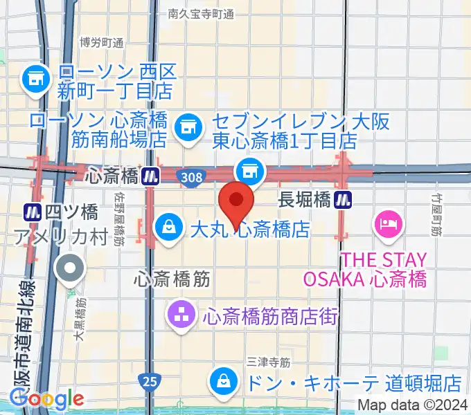 心斎橋FootRock&BEERSの地図