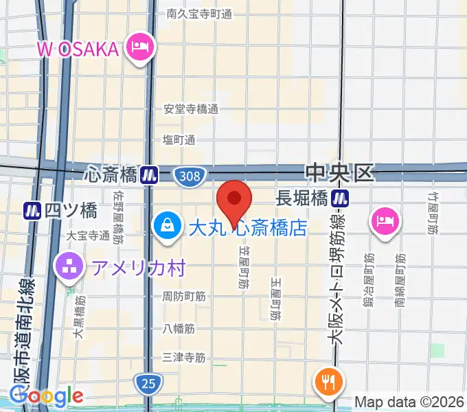 心斎橋FootRock&BEERSの地図