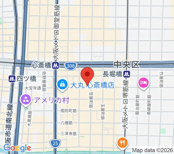 心斎橋FootRock&BEERSの地図