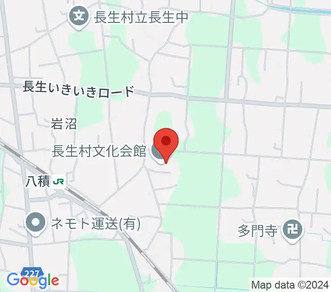 長生村文化会館の地図