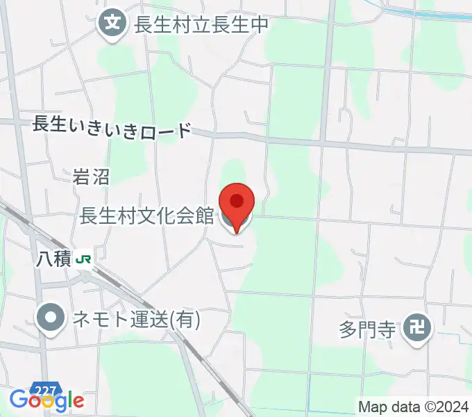 長生村文化会館の地図