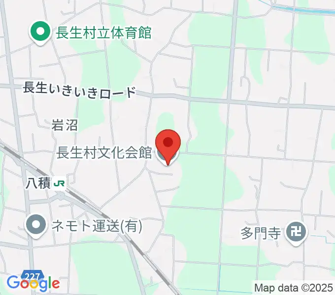 長生村文化会館の地図