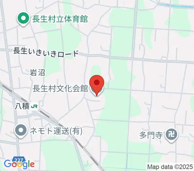 長生村文化会館の地図