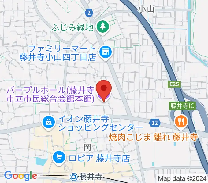 藤井寺市立市民総合会館パープルホールの地図