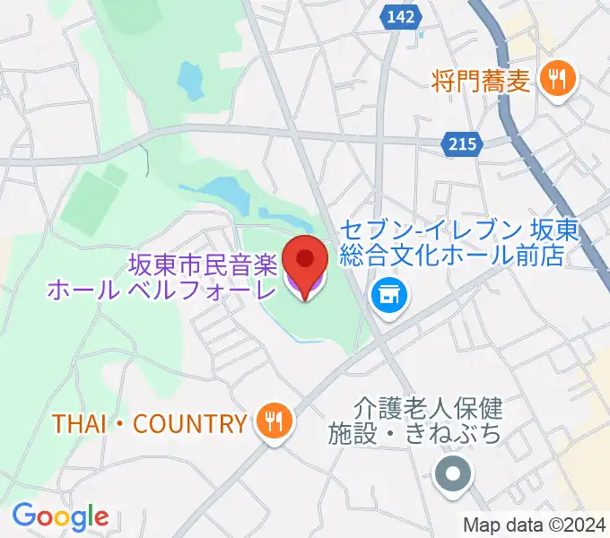 坂東市民音楽ホール ベルフォーレの地図