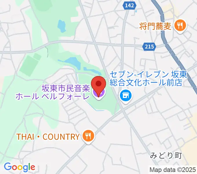 坂東市民音楽ホール ベルフォーレの地図