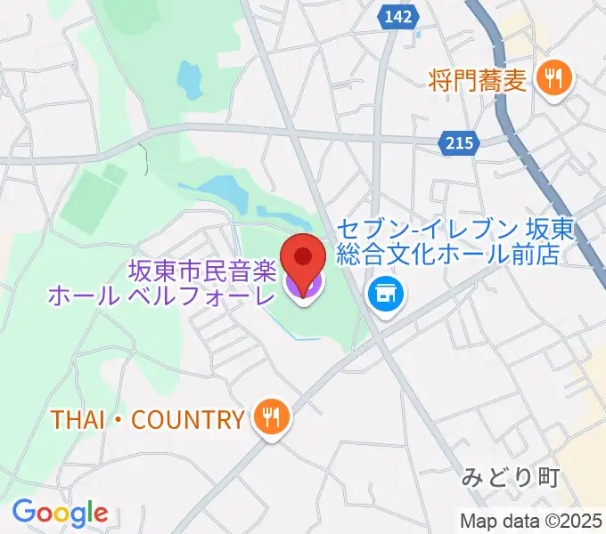 坂東市民音楽ホール ベルフォーレの地図