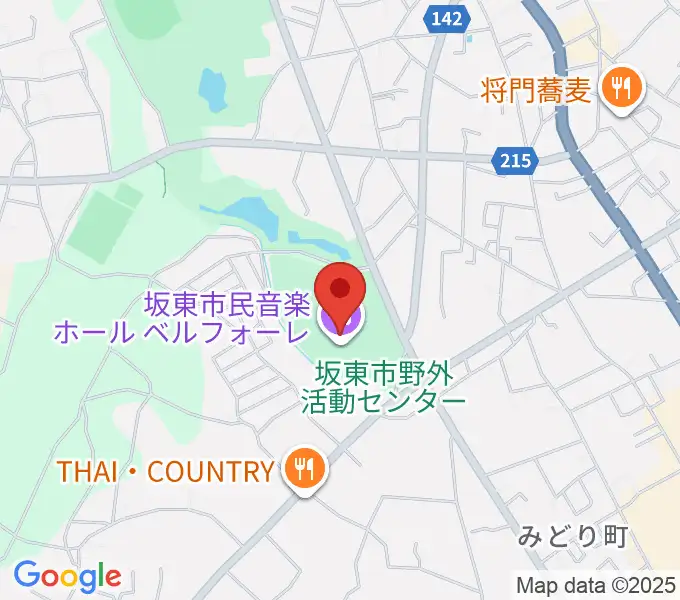 坂東市民音楽ホール ベルフォーレの地図