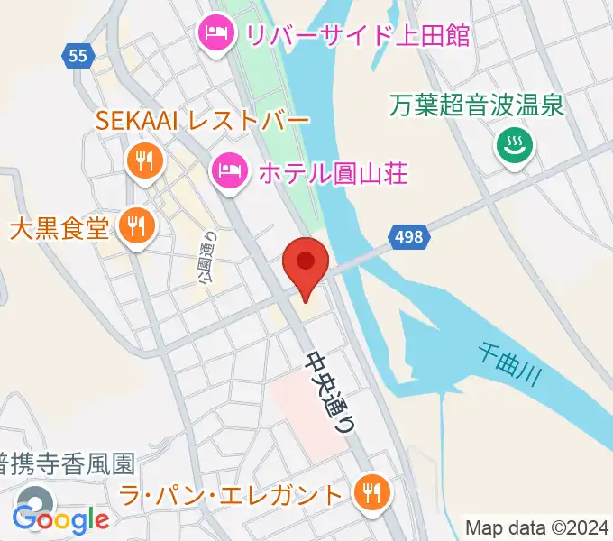 上山田文化会館の地図