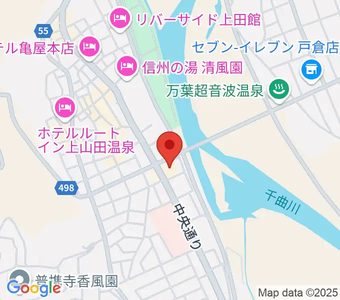 上山田文化会館の地図