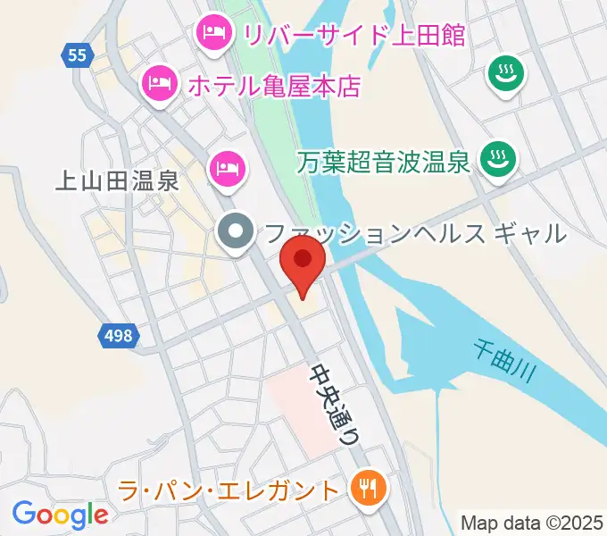 上山田文化会館の地図