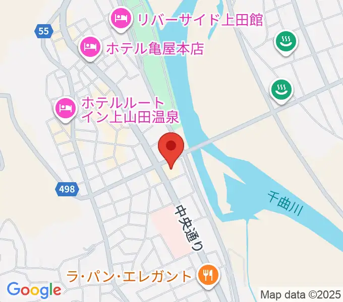 上山田文化会館の地図