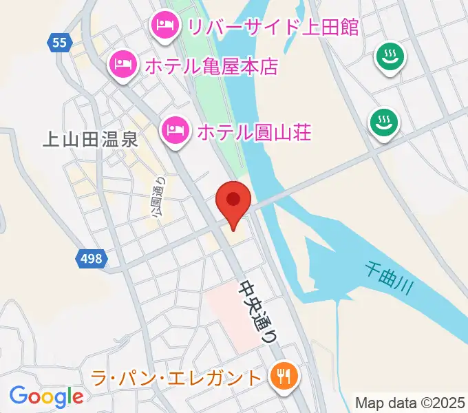 上山田文化会館の地図