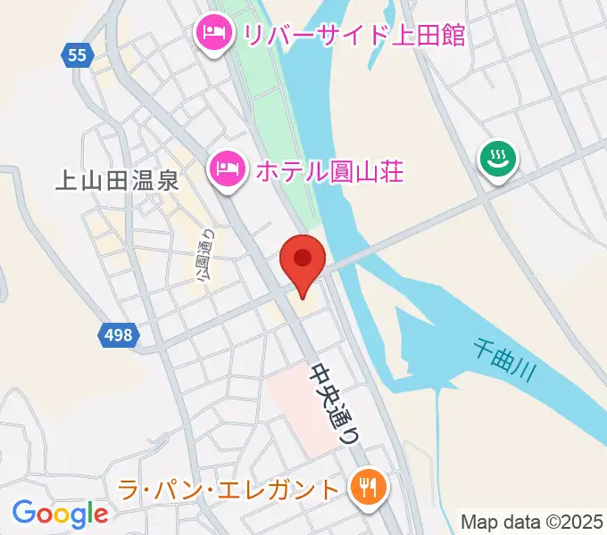 上山田文化会館の地図