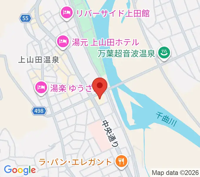 上山田文化会館の地図