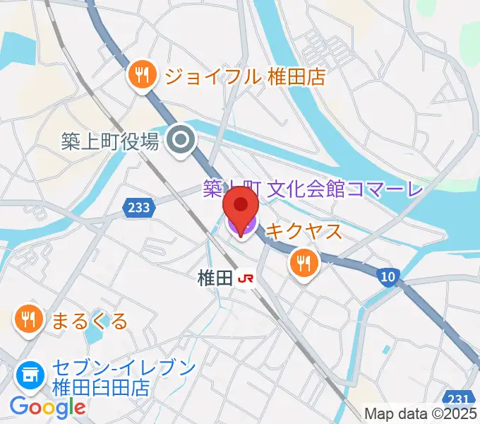 築上町文化会館コマーレの地図