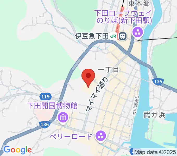 下田市民文化会館の地図