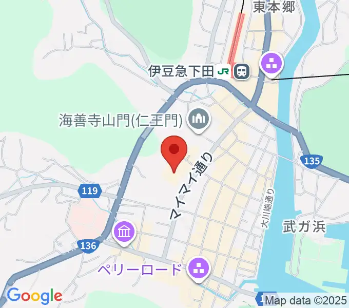 下田市民文化会館の地図