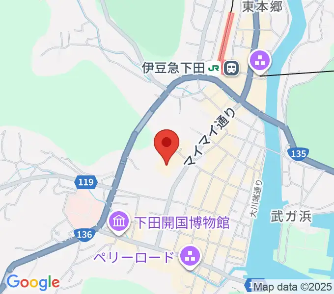 下田市民文化会館の地図