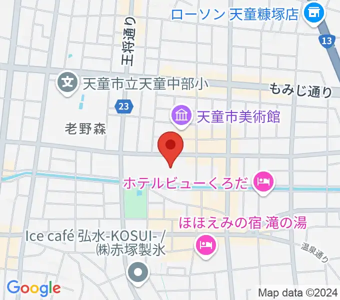 天童市市民文化会館の地図