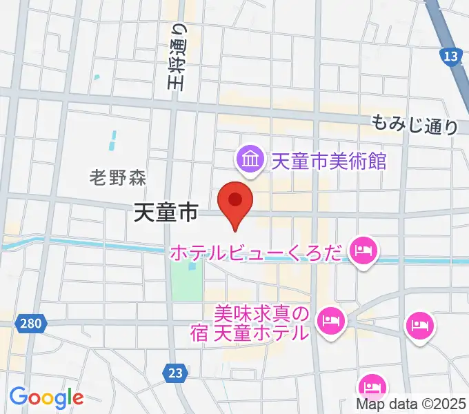 天童市市民文化会館の地図