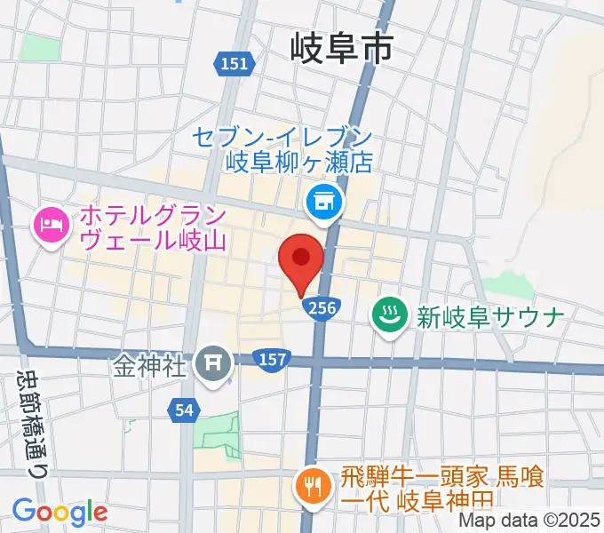 岐阜club-Gの地図