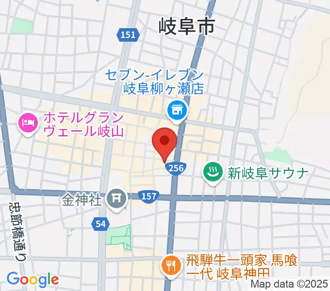 岐阜club-Gの地図