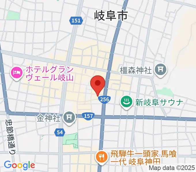 岐阜club-Gの地図