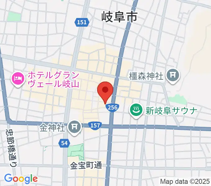 岐阜club-Gの地図