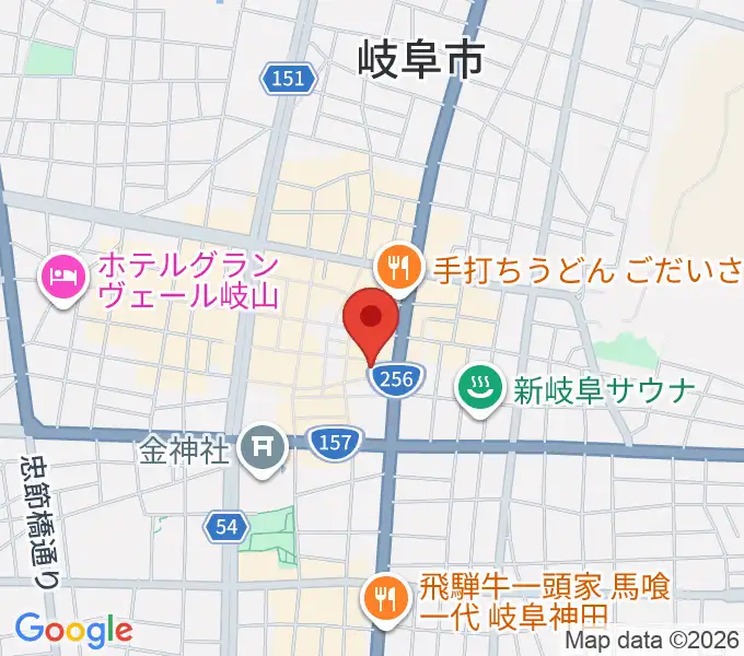 岐阜club-Gの地図