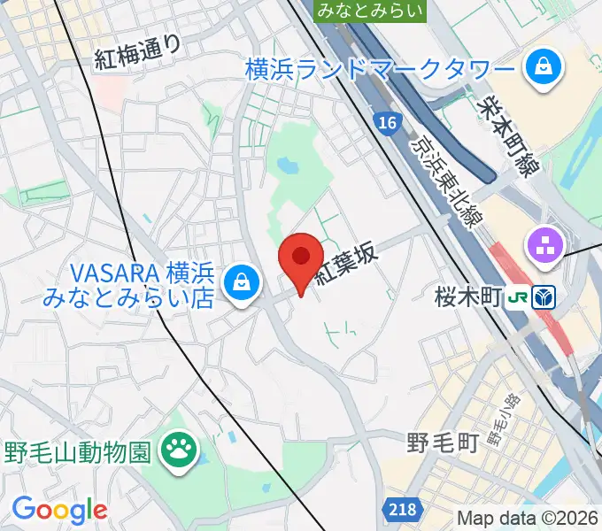 横浜市教育会館の地図