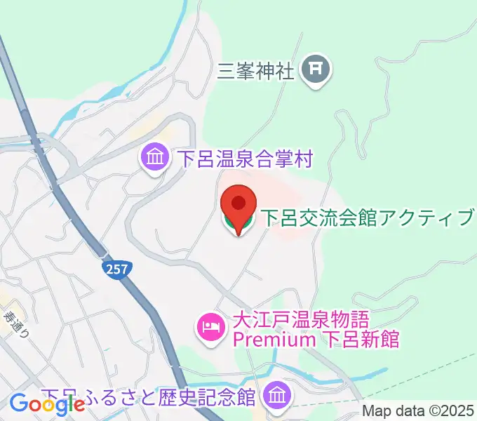 下呂交流会館アクティブの地図