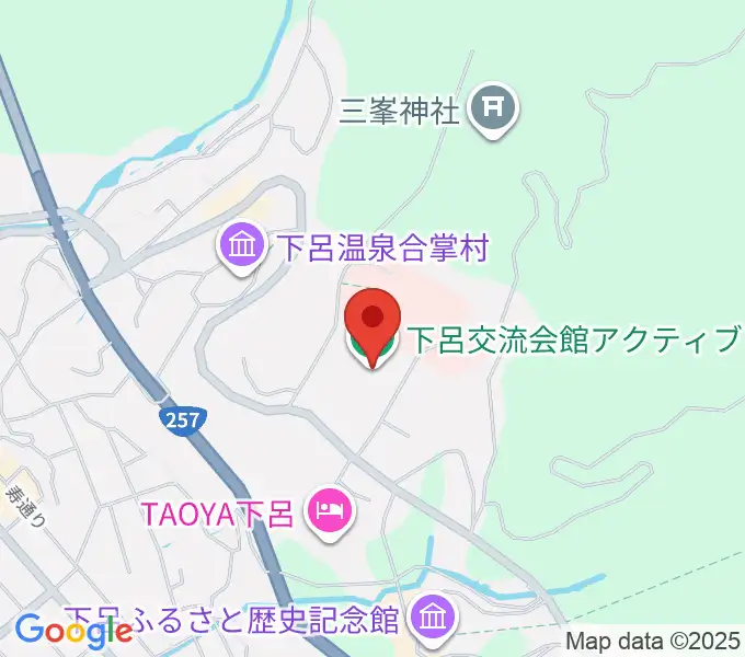 下呂交流会館アクティブの地図