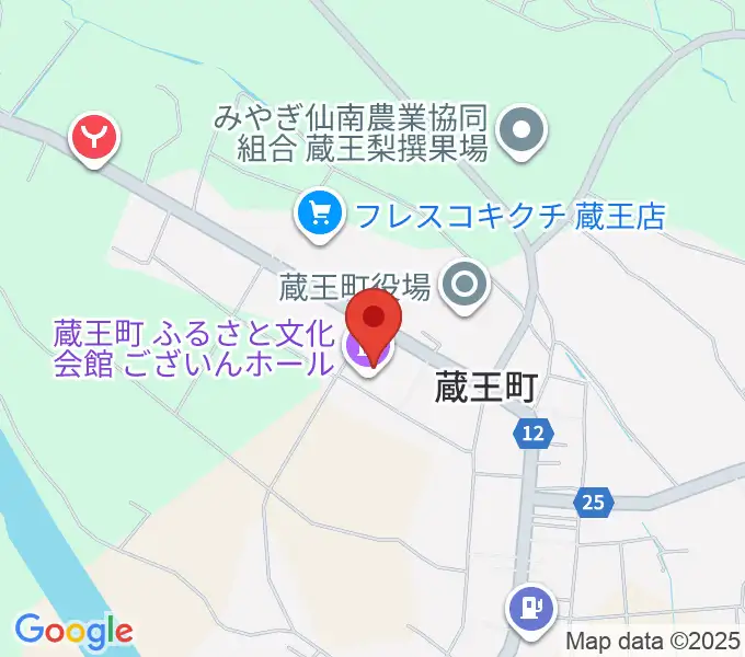 蔵王町ふるさと文化会館 ございんホールの地図
