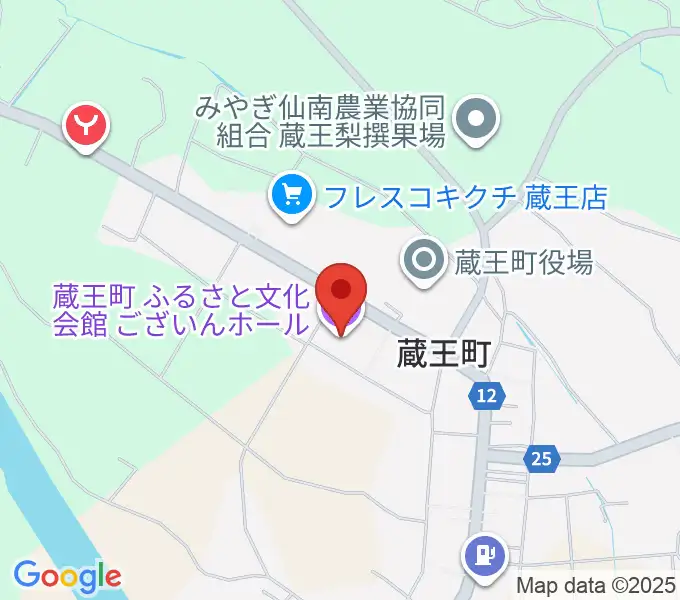 蔵王町ふるさと文化会館 ございんホールの地図