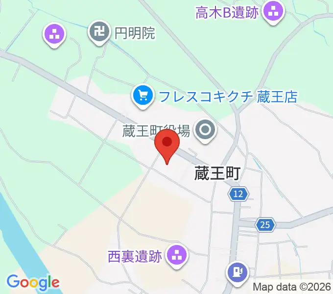 蔵王町ふるさと文化会館 ございんホールの地図