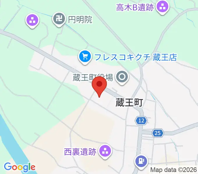 蔵王町ふるさと文化会館 ございんホールの地図