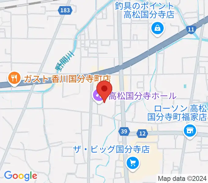 高松国分寺ホールの地図