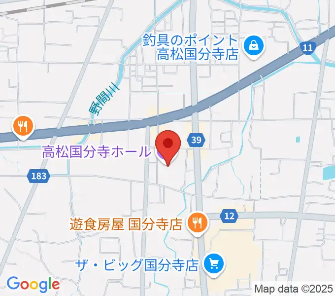 高松国分寺ホールの地図