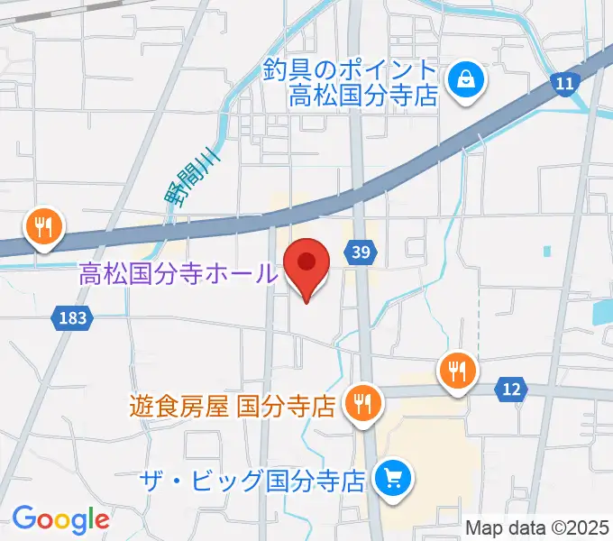 高松国分寺ホールの地図
