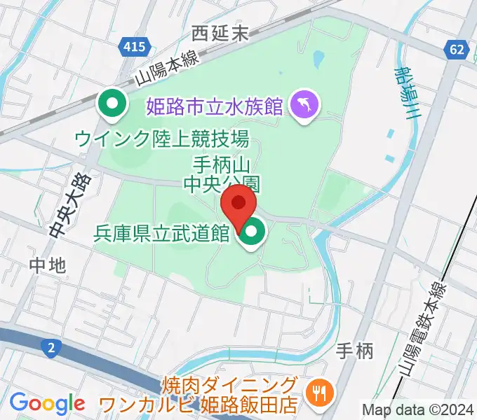 兵庫県立武道館の地図