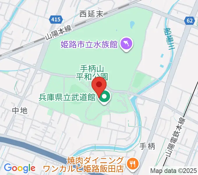 兵庫県立武道館の地図