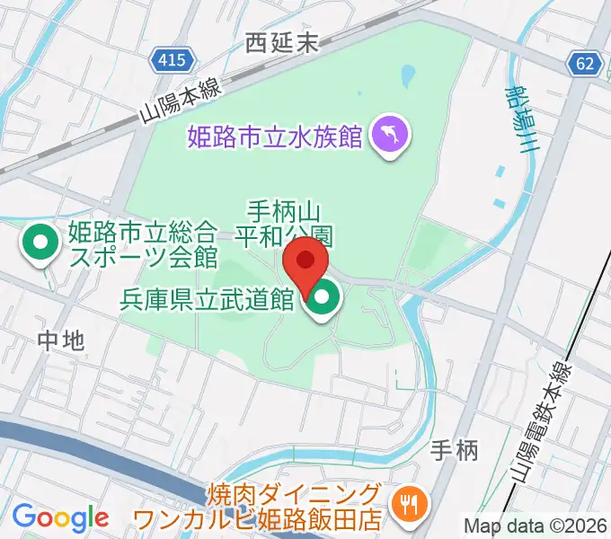 兵庫県立武道館の地図