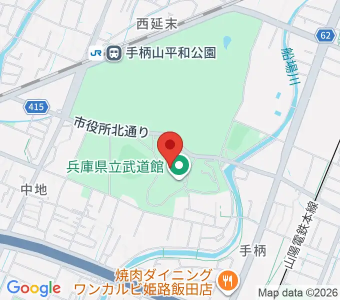 兵庫県立武道館の地図
