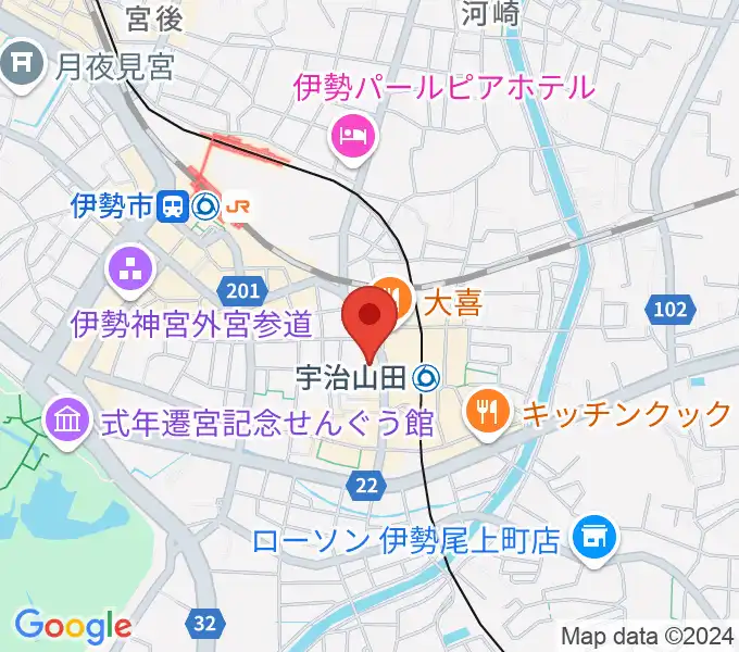 シンフォニアテクノロジー響ホール伊勢の地図