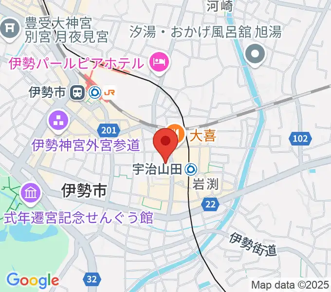 シンフォニアテクノロジー響ホール伊勢の地図