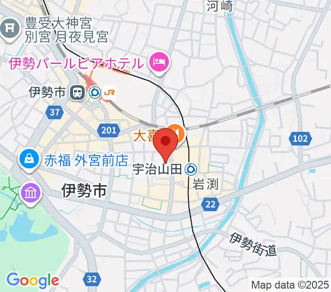 シンフォニアテクノロジー響ホール伊勢の地図