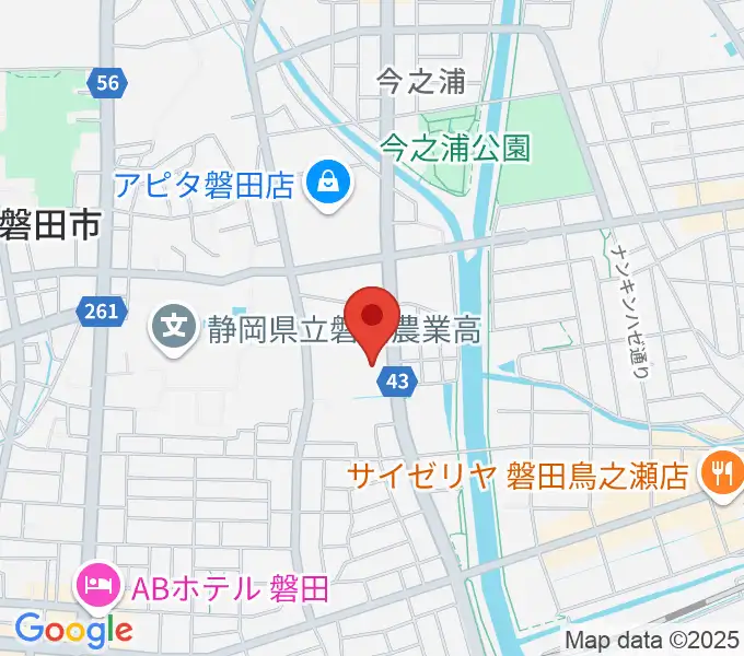 磐田市民文化会館の地図