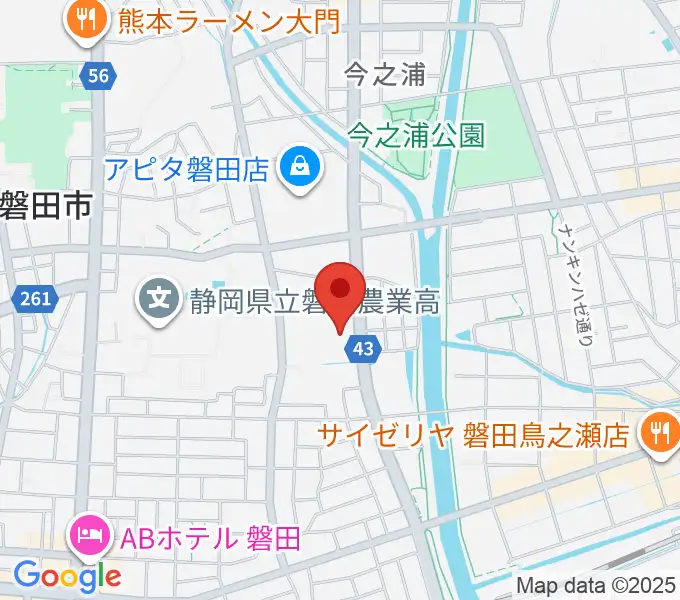 磐田市民文化会館の地図